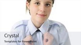  Presentation with teen girl - Slides featuring jr blue - closeup of a pretty teen background and a light blue colored foreground