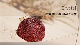  Presentation with beach ball - Amazing PPT layouts having closeup-of-a-red-christmas backdrop and a coral colored foreground