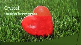  Presentation with red medical - Theme enhanced with closeup of a red heart background and a tawny brown colored foreground