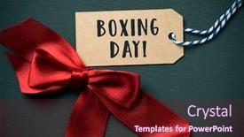  Presentation with ribbon green - PPT theme consisting of tag on a dark green background and a tawny brown colored foreground