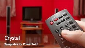  Presentation with controller - Amazing presentation theme having closeup of a remote controller backdrop and a tawny brown colored foreground