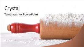 Presentation with rolling mills - Cool new presentation with closeup of a rolling pin backdrop and a white colored foreground