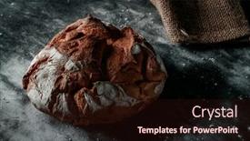  Presentation with wheat - Presentation featuring closeup-of-a-round-kamut background and a wine colored foreground