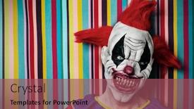  Presentation with evil - Slide set consisting of closeup of a scary evil background and a violet colored foreground