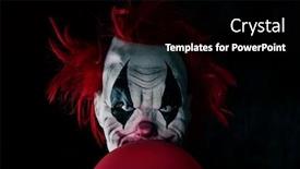  Presentation with evil - Beautiful slide deck featuring closeup of a scary evil backdrop and a black colored foreground