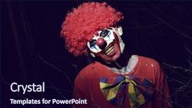  Presentation with evil - PPT layouts having closeup of a scary evil background and a wine colored foreground