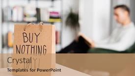  Presentation with paper bag - Audience pleasing slide set consisting of closeup-of-a-shopping-paper backdrop and a coral colored foreground