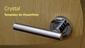  Presentation with wood simple - PPT layouts consisting of simple design minimalistic door background and a coral colored foreground