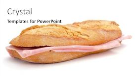  Presentation with spanish - Audience pleasing presentation design consisting of closeup-of-a-spanish-bocadillo backdrop and a white colored foreground