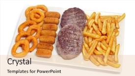  Presentation with burgers - Audience pleasing presentation design consisting of closeup of a spanish combo backdrop and a lemonade colored foreground