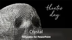  Presentation with sparkly - Colorful slide deck enhanced with closeup-of-a-sparkly-skull backdrop and a  colored foreground