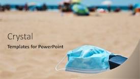  Presentation with surgical - PPT theme having closeup-of-a-surgical-mask background and a soft green colored foreground