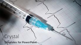  Presentation with syringe - PPT layouts enhanced with closeup-of-a-syringe background and a light gray colored foreground