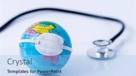  Presentation with globe - PPT layouts with closeup-of-a-terrestrial-globe background and a light blue colored foreground