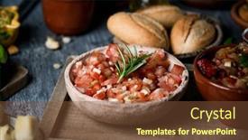  Presentation with rustic february birthday - Beautiful presentation theme featuring closeup-of-a-tomato-salad backdrop and a tawny brown colored foreground
