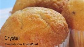  Presentation with chocolate chip - Theme enhanced with closeup-of-a-tray background and a red colored foreground