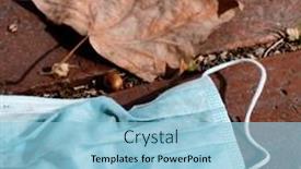  Presentation with pavement - PPT layouts enhanced with closeup-of-a-used-disposable background and a light blue colored foreground