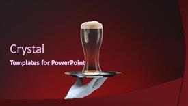  Presentation with silver - Audience pleasing PPT theme consisting of closeup-of-a-waiters-hand backdrop and a wine colored foreground