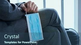  Presentation with surgical - Beautiful PPT theme featuring closeup-of-a-young-businessman backdrop and a ocean colored foreground