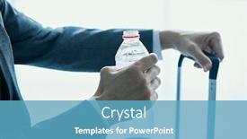  Presentation with cold water - Amazing presentation theme having closeup-of-a-young-businessman backdrop and a teal colored foreground