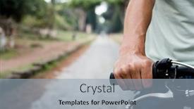  Presentation with road bike - Cool new presentation theme with the via appia antica backdrop and a light blue colored foreground