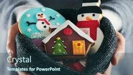  Presentation with shapes - PPT theme featuring closeup-of-a-young-caucasian background and a tawny brown colored foreground