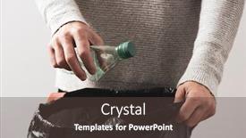  Presentation with plastic bottle - Audience pleasing presentation design consisting of closeup-of-a-young-caucasian backdrop and a dark gray colored foreground