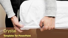  Presentation with bed - Audience pleasing presentation theme consisting of closeup-of-a-young-caucasian backdrop and a tawny brown colored foreground