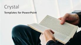  Presentation with young - Beautiful slide deck featuring closeup-of-a-young-caucasian backdrop and a white colored foreground