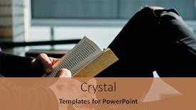  Presentation with reading - Colorful slide set enhanced with closeup-of-a-young-caucasian backdrop and a coral colored foreground