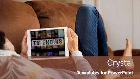  Presentation with closeup of foosball table soccer - Amazing PPT layouts having closeup-of-a-young-caucasian backdrop and a tawny brown colored foreground