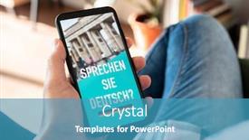  Presentation with german - Amazing presentation theme having closeup-of-a-young-caucasian backdrop and a teal colored foreground