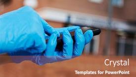  Presentation with latex gloves - Beautiful presentation featuring closeup-of-a-young-caucasian backdrop and a red colored foreground