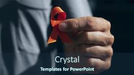  Presentation with sclerosis - Cool new PPT theme with closeup-of-a-young-caucasian backdrop and a ocean colored foreground