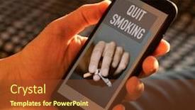  Presentation with quit - Slide deck enhanced with closeup-of-a-young-caucasian background and a tawny brown colored foreground