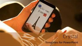  Presentation with clothes - Presentation enhanced with closeup-of-a-young-caucasian background and a gold colored foreground