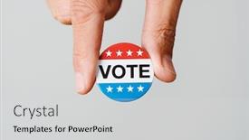  Presentation with united states - Theme with closeup-of-a-young-caucasian background and a light gray colored foreground