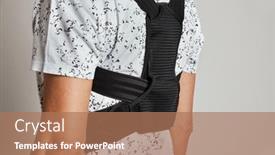  Presentation with posture - Amazing PPT layouts having closeup-of-a-young-caucasian backdrop and a coral colored foreground