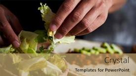  Presentation with red onion - Presentation theme with closeup-of-a-young-caucasian background and a coral colored foreground