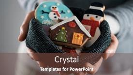  Presentation with shapes - Colorful PPT theme enhanced with closeup-of-a-young-caucasian backdrop and a tawny brown colored foreground