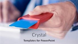  Presentation with terminal - Audience pleasing PPT theme consisting of closeup-of-a-young-caucasian backdrop and a sky blue colored foreground