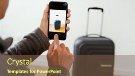  Presentation with online app - Slides with closeup-of-a-young-caucasian background and a tawny brown colored foreground