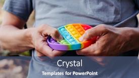  Presentation with outdoors - Presentation theme having closeup-of-a-young-caucasian background and a ocean colored foreground