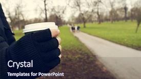  Presentation with hyde park - Slide deck enhanced with closeup-of-a-young-caucasian background and a navy blue colored foreground