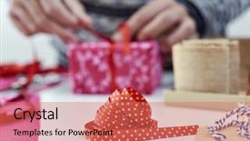  Presentation with strings - Beautiful PPT theme featuring full of boxes and string backdrop and a coral colored foreground