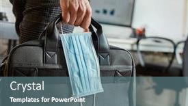  Presentation with surgical - PPT layouts with closeup-of-a-young-man background and a seafoam green colored foreground