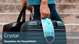  Presentation with stairway - Colorful slides enhanced with closeup-of-a-young-man backdrop and a ocean colored foreground