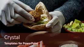  Presentation with latex gloves - Colorful presentation design enhanced with closeup-of-a-young-man backdrop and a wine colored foreground