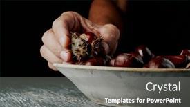  Presentation with old man - Presentation theme having closeup-of-a-young-man background and a gray colored foreground