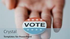  Presentation with election - Presentation theme enhanced with closeup-of-a-young-man background and a light blue colored foreground